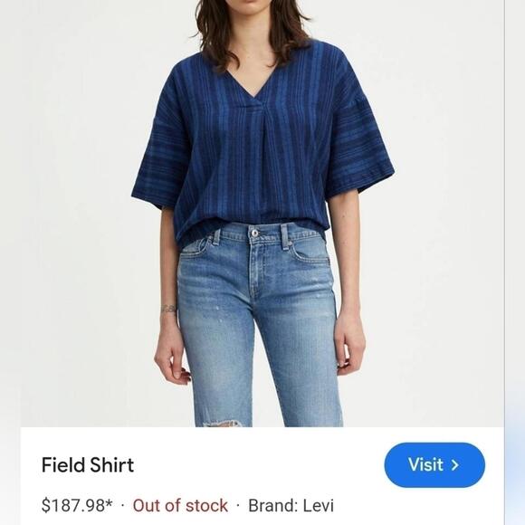 Levi's Tops - NWT Levi's small blue cotton pullover top